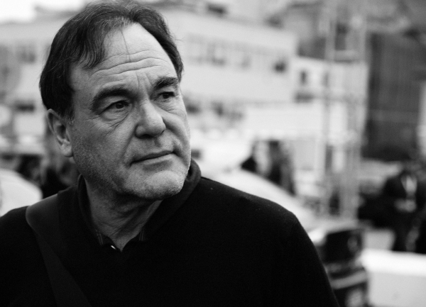 Oliver Stone at Piazza del Popolo, Pesaro, the 25th august at 9pm